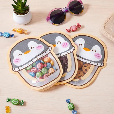 Gambar Ataru Plastik Ziplock Makanan Zipper Penguin 13.5x18 cm Set 3 pcs
