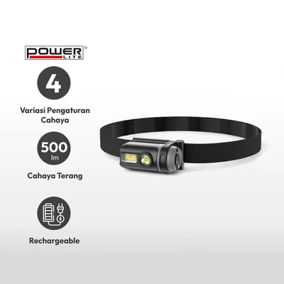 Gambar Powerlite Senter Kepala Rechargeable Dengan Magnet 500 Lumen