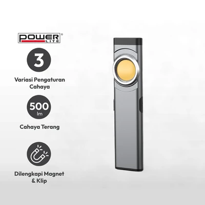 Gambar Powerlite Lampu Saku Dengan Magnet & Klip 500 Lumen
