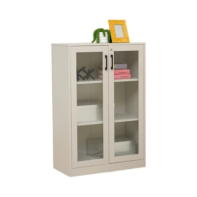 Gambar Informa Patto Kabinet Kantor Metal 2 Pintu Kaca - Abu-Abu