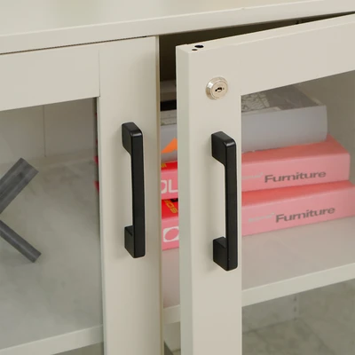 Gambar Informa Patto Kabinet Kantor Metal 2 Pintu Kaca - Abu-Abu