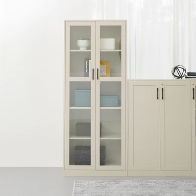 Gambar Informa Patto Lemari Arsip Kantor Metal Pintu Kaca - Abu-Abu