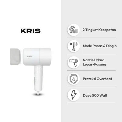 Gambar Kris Hair Dryer Travel 500 Watt - Putih