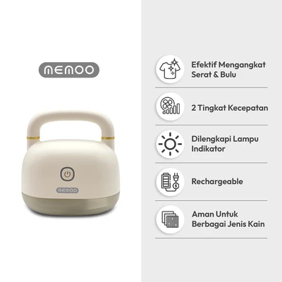 Gambar Memoo Lint Remover Rechargeable 1200 mAh - Putih