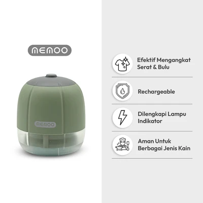 Gambar Memoo Lint Remover Rechargeable 600 mAh - Hijau