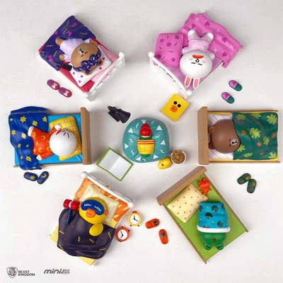 Gambar Beast Kingdom Minifigure Line Friends Night 034 Random