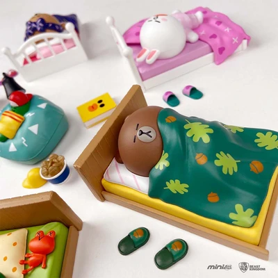 Gambar Beast Kingdom Minifigure Line Friends Night 034 Random