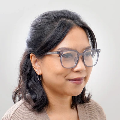 Gambar Parim Eyewear Kacamata Optical Square Trans - Abu-Abu