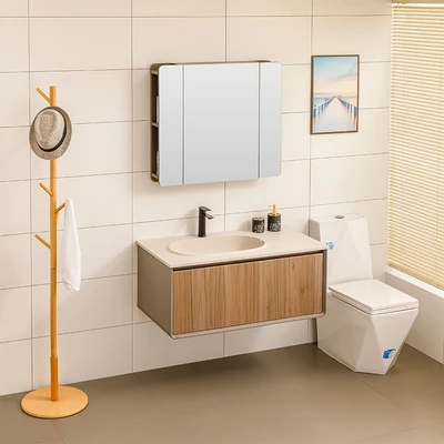 Gambar Acroz Kevin Set Kabinet Kamar Mandi PVC 100 cm