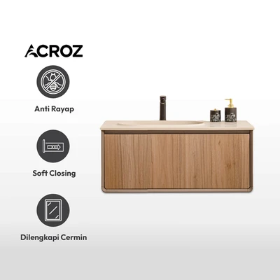 Gambar Acroz Kevin Set Kabinet Kamar Mandi PVC 100 cm