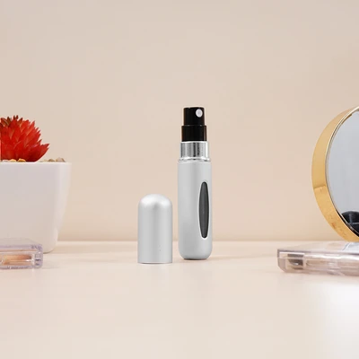 Gambar Ataru Botol Sprayer Atomizer 5 ml - Silver Matte