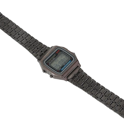 Gambar Ataru Jam Tangan Digital Rectangle - Silver Tua