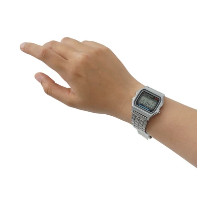Gambar Ataru Jam Tangan Digital Rectangle - Silver