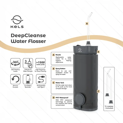 Gambar Kels Deepcleanse Water Flosser S77 - Abu-Abu