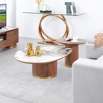 Gambar Informa Edgar Meja Tamu Set 2 pcs - Cokelat Walnut