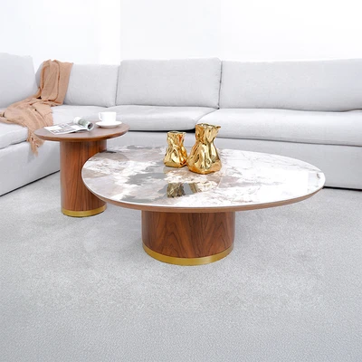 Gambar Informa Edgar Meja Tamu Set 2 pcs - Cokelat Walnut
