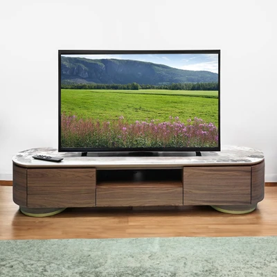 Gambar Informa Edgar Rak TV - Cokelat Walnut