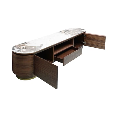 Gambar Informa Edgar Rak TV - Cokelat Walnut
