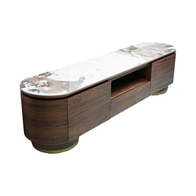Gambar Informa Edgar Rak TV - Cokelat Walnut