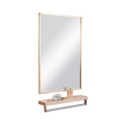 Gambar Informa Dakota Set Rak Dinding Kamar Mandi & Cermin - Gold