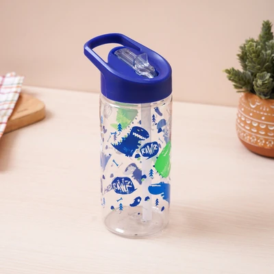 Gambar Smash Kotak Makan Anak Plastik 2 Sekat Dino Days Set 4 pcs - Biru