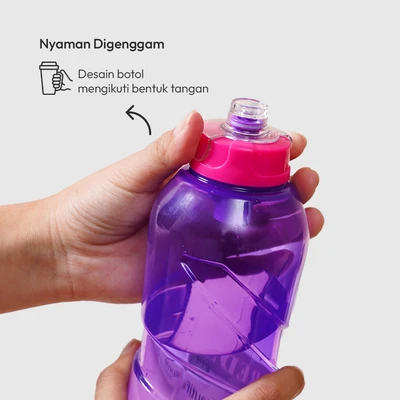 Gambar Smash Botol Minum Plastik Hydro Twist 600 ml - Ungu/Pink