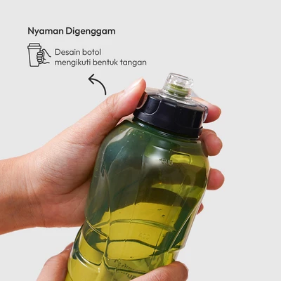 Gambar Smash Botol Minum Plastik Hydro Twist 600 ml - Hijau/Hitam