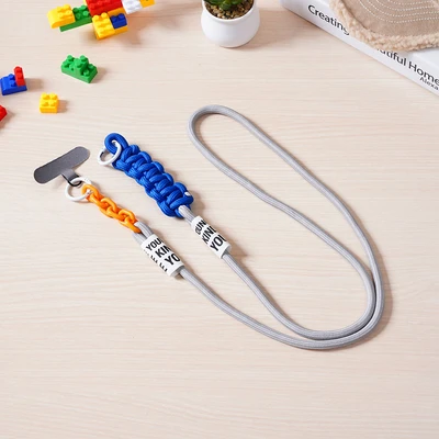 Gambar Ataru Lanyard Color Block Strap - Abu-Abu/Biru