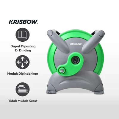 Gambar Krisbow Set Selang Air 1/2 Inci 20 Meter - Hijau/Abu-Abu