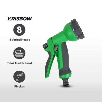 Gambar Krisbow Set Selang Taman 1/2 Inci 20 Meter - Hijau/Abu-Abu