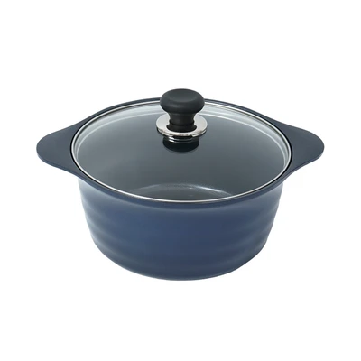 Gambar Kris Sapphire Panci Dengan Tutup Non-Stick Coating 24 cm - Biru