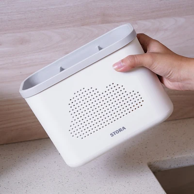 Gambar Stora Tempat Alat Makan 3 Sekat Rectangular - Abu-Abu