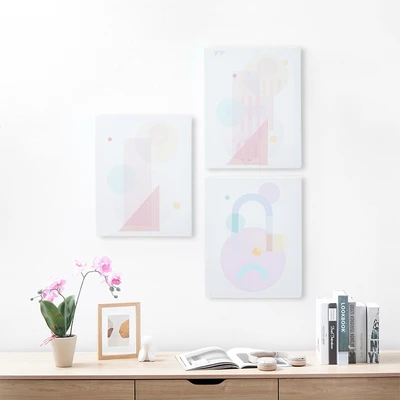 Gambar Informa Hiasan Dinding Kanvas Print Shape 40x50 cm Set 3 Pcs - Mix