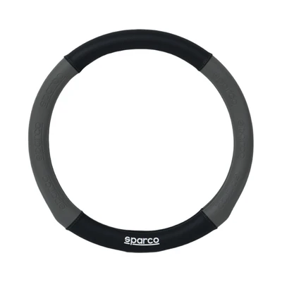 Gambar Sparco Sarung Stir Mobil PVC - Hitam/Abu-Abu