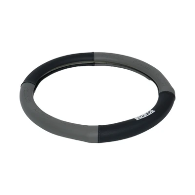 Gambar Sparco Sarung Stir Mobil PVC - Hitam/Abu-Abu