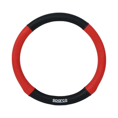 Gambar Sparco Sarung Stir Mobil PVC - Hitam/Merah