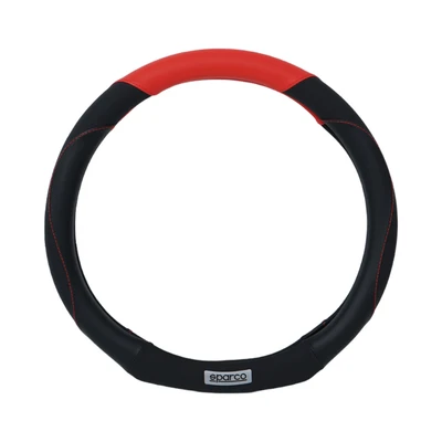 Gambar Sparco Sarung Stir Mobil Hard Logo - Hitam/Merah