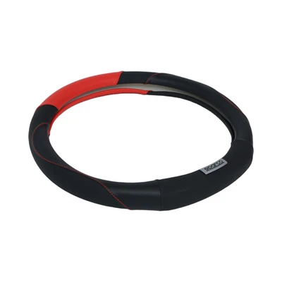 Gambar Sparco Sarung Stir Mobil Hard Logo - Hitam/Merah