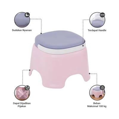 Gambar Informa Bumble Bangku Medium - Pink/Ungu