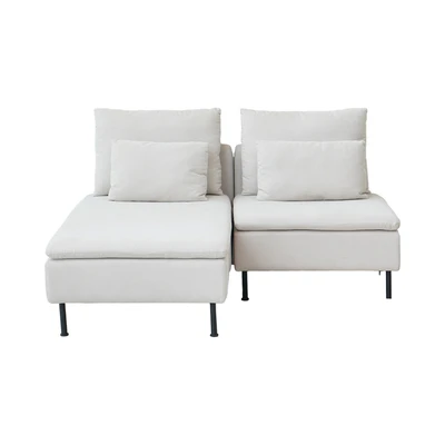 Gambar Informa Levi Set Sofa Moduler Armless & Chaise Fabric - Krem