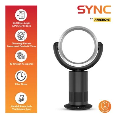 Gambar Krisbow Sync Smart Air Sterilizer 2-in-1 Bladeless - Hitam