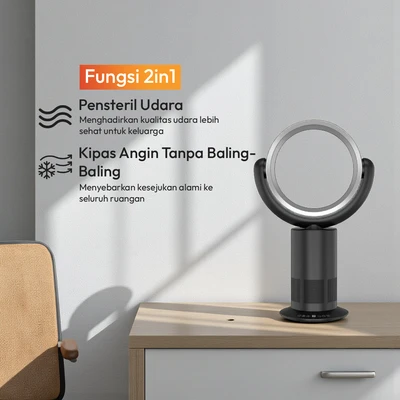 Gambar Krisbow Sync Smart Air Sterilizer 2-in-1 Bladeless - Hitam
