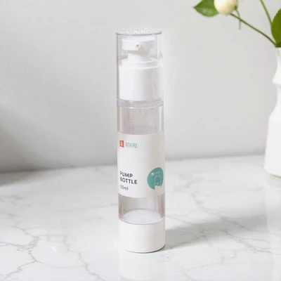 Gambar Ataru Botol Cairan Pump Airless 50 ml - Putih