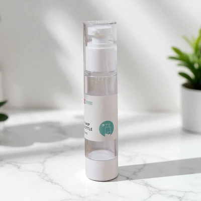 Gambar Ataru Botol Cairan Pump Airless 50 ml - Putih