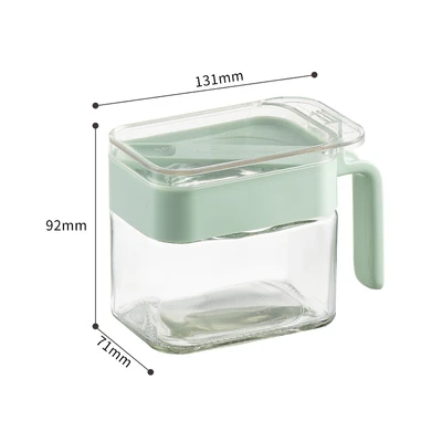 Gambar Informa Pau Tempat Bumbu Dapur Kaca Set 3 Pcs - Hijau