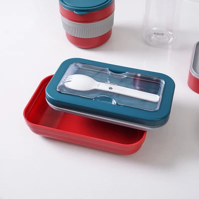 Gambar Kris Baggie Set Kotak Makan Dengan Botol Minum - Merah