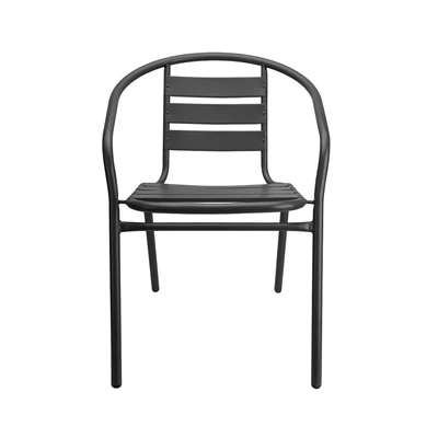 Gambar Soleil Neelix Kursi Teras Berlengan Stacking - Hitam