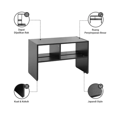 Gambar Informa Meja Flip Side - Hitam