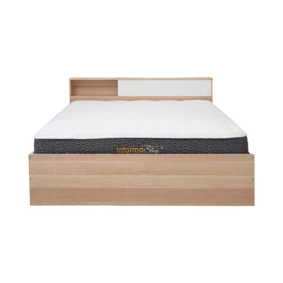 Gambar Informa 160x200 cm Prim Tempat Tidur - Cokelat Oak / Putih