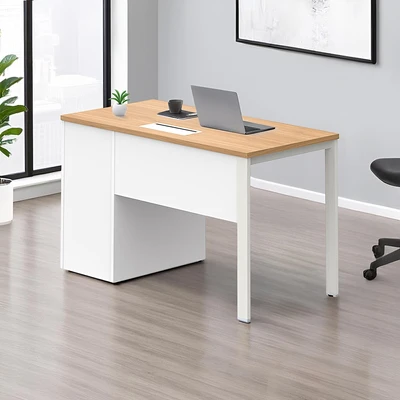 Gambar Sieben Meja Kantor 120 VA - Cokelat/Putih